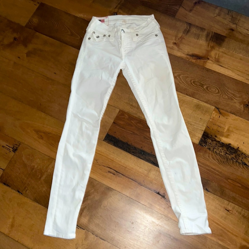 True Religion White denim jeans